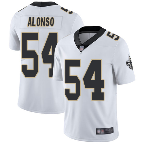 Men New Orleans Saints Limited White Kiko Alonso Road Jersey NFL Football #54 Vapor Untouchable Jersey